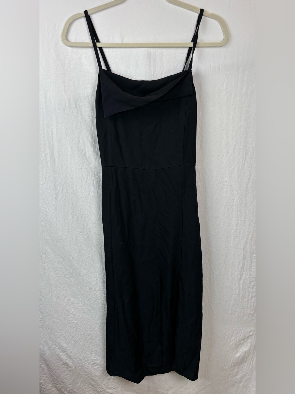 Vince women’s 6 Black Cowl Neck Strappy Maxi dress w/ slit up front